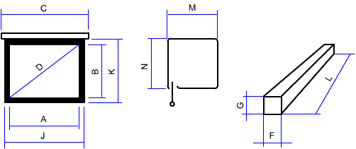 Dimensiones en cm. Pantalla el�ctrica frontal Cine Ouver Elektra