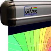 Pantalla el�ctrica frontal PSO Ouver Elektrol - PSO tambi�n nos permite a�adir tela negra adicional (Zona DROP) en la parte superior de la pantalla.