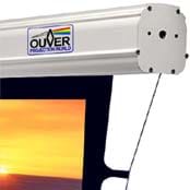 Pantalla el�ctrica frontal Tensionada PSO Ouver ProMinister - PSO tambi�n nos permite a�adir tela negra adicional (Zona DROP) en la parte superior de la pantalla.