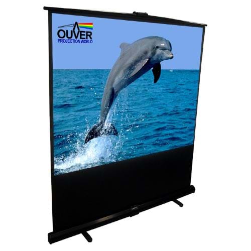 Pantalla de proyección de suelo de apertura manual Ouver Ligh-UP en la que se ve un delfín