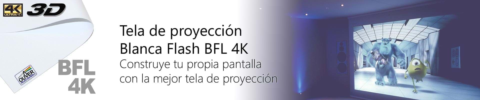 Tela proyección frontal Blanca Flash BFL 4K